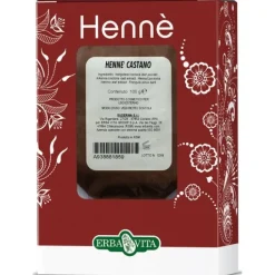 Erba Vita Henne' Colorante Capello Castano - Tintura per Capelli