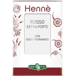 Erba Vita Henne' Colorante Capello Rosso Naturale Extra Forte - Tintura per Capelli
