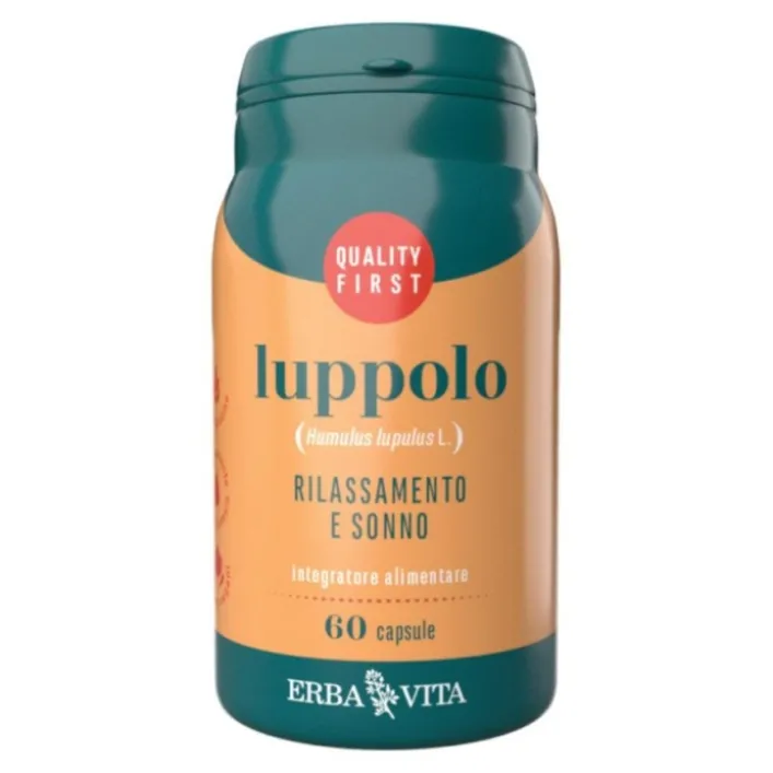 Erba Vita Luppolo 450 mg 60 Capsule - Integratore Alimentare