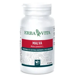 Erba Vita Malva 60 Capsule - Integratore Sistema Digerente e Vie Urinarie