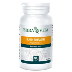 Erba Vita Olio di Borragine 45 Perle - Integratore Benessere della Pelle