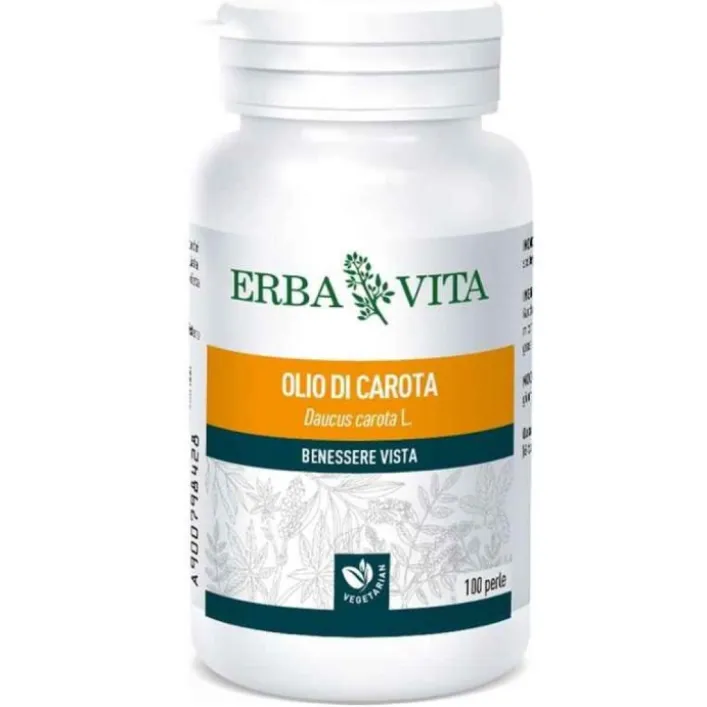 Erba Vita Olio di Carota 100 Perle - Integratore Vista
