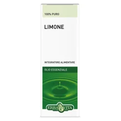 Erba Vita Olio Essenziale Limone 10 ml - Integratore Antibatterico e Depurativo