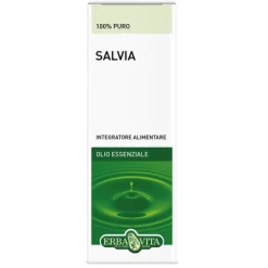 Erba Vita Olio Essenziale Salvia 10 ml - Integratore Antisudorazione