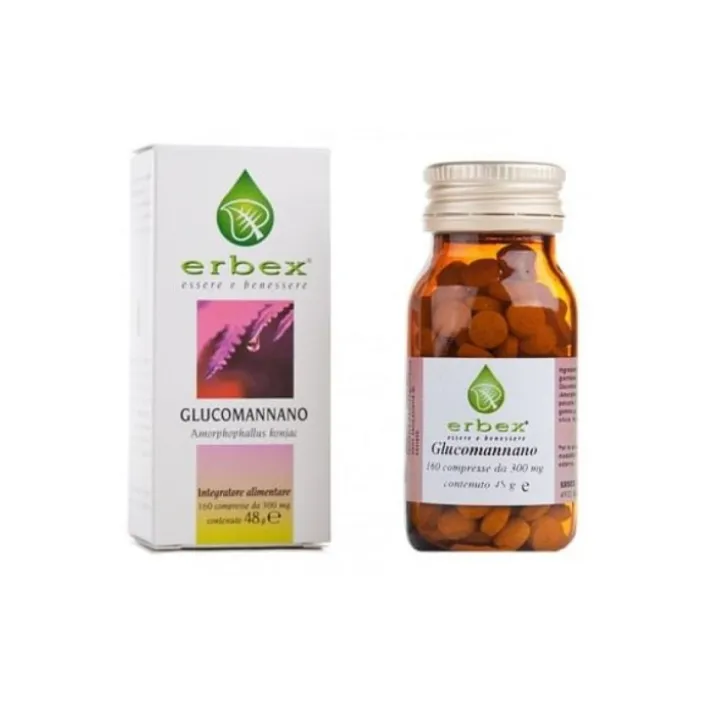 Erbex Glucomannano 100 Capsule - Integratore Intestinale
