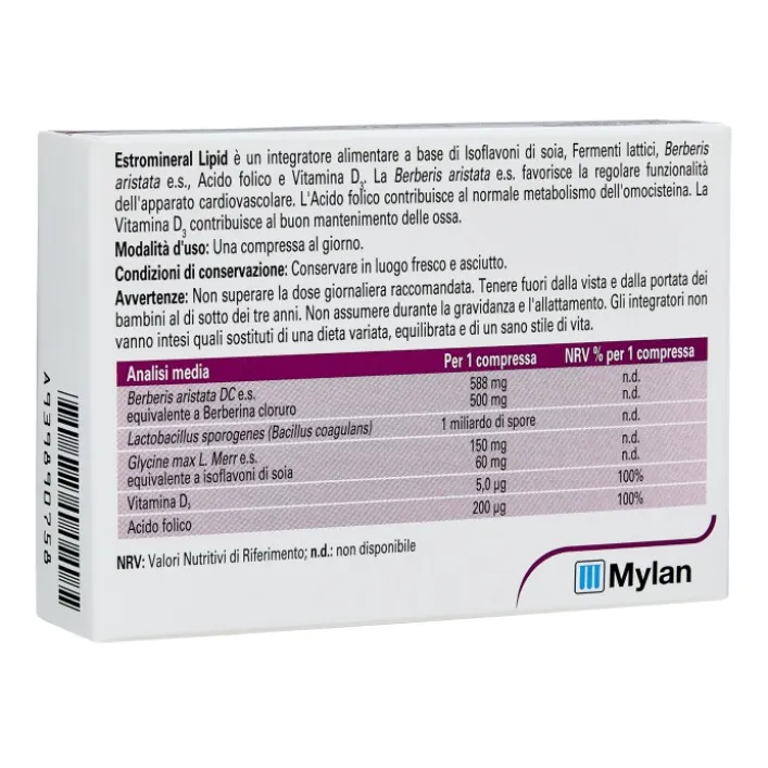 Estromineral Lipid 20 Compresse - Integratore per la Menopausa e il Colesterolo