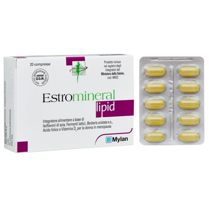 Estromineral Lipid 20 Compresse - Integratore per la Menopausa e il Colesterolo