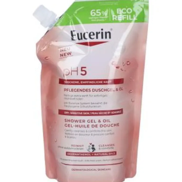Eucerin Gel Olio Doccia Detergente Delicato Ricarica 400 ml