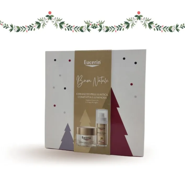 Eucerin Xmas Cofanetto Hyaluron Filler+Elasticity Crema Giorno 50 ml e 3D Siero 30 ml