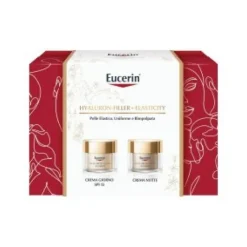 Eucerin XMas Hyaluron Filler+Elasticity Cofanetto Natale 2023 Crema Giorno 50 ml e Crema Notte 50 ml