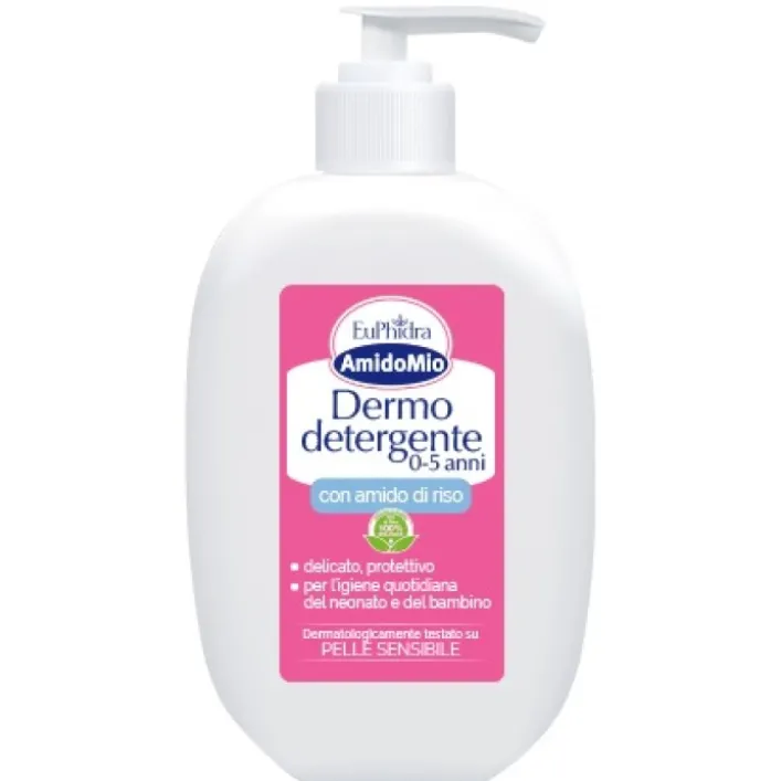 Euphidra AmidoMio Dermo Detergente Idratante per Neonati e Bambini 0-5 Anni 400 ml