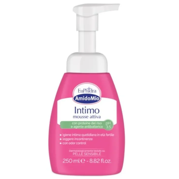 Euphidra AmidoMio Intimo Detergente Mousse Attiva pH 3,5 Antibatterico 250 ml