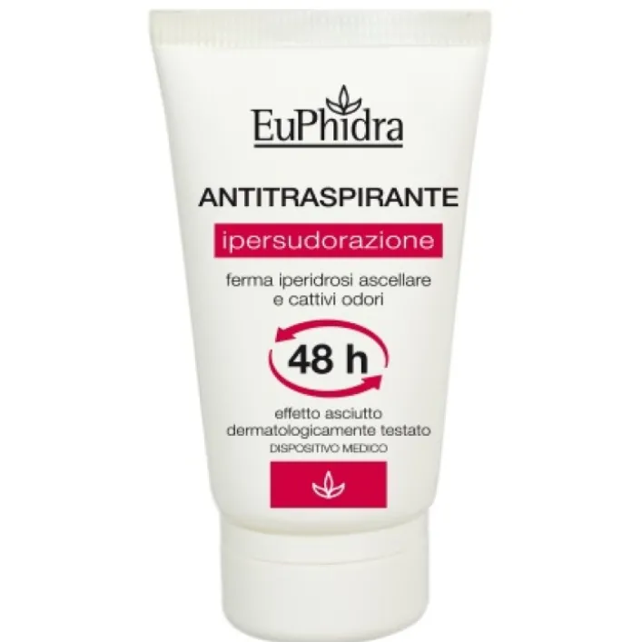 Euphidra Deodorante in Crema Antitraspirante per Ipersudorazione 40 ml