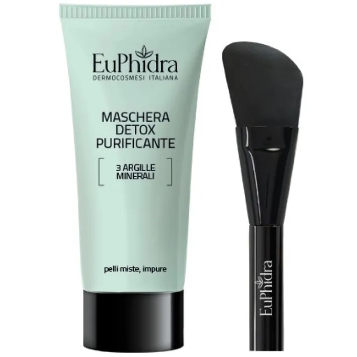 Euphidra Maschera Detox Purificante Con Speciale Pennello Applicatore 75 ml