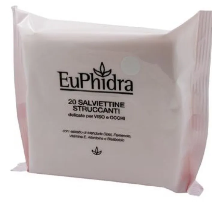 Euphidra Salviettine Struccanti Delicate Viso Occhi 20 Pezzi