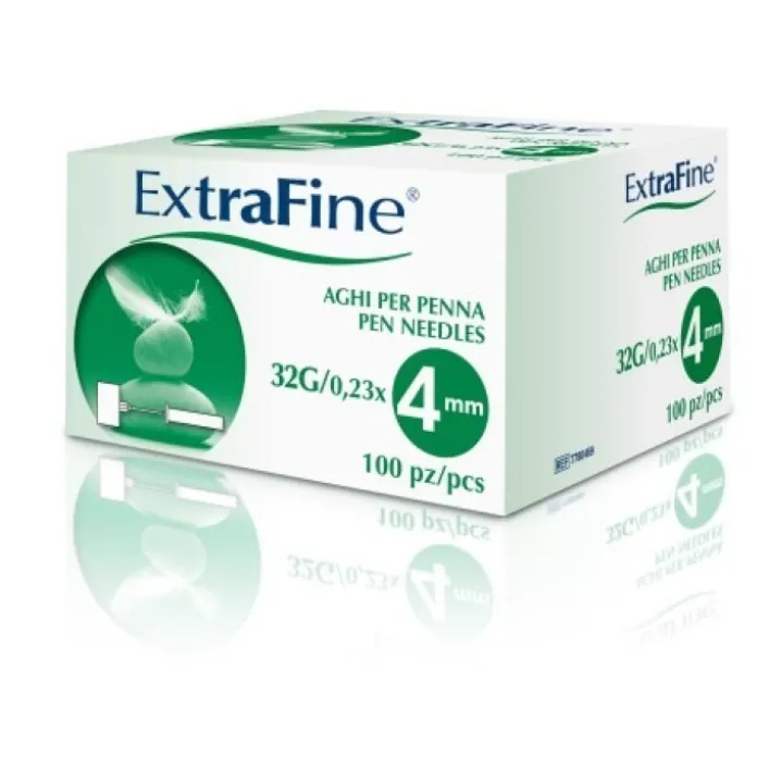 Extrafine 100 Aghi per Penna da Insulina G32 4 mm