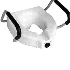 Farmacare Rialzo WC con Braccioli Senza Coperchio Altezza 10 cm