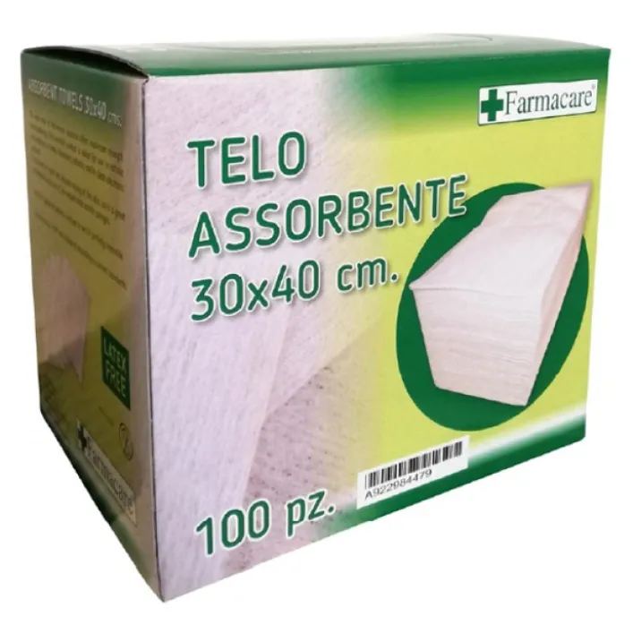 Farmacare Telo Assorbente 30 x 40 cm 100 pezzi