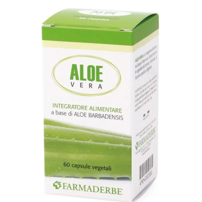 Farmaderbe Aloe Vera 60 Capsule - Integratore Vitamine Minerali
