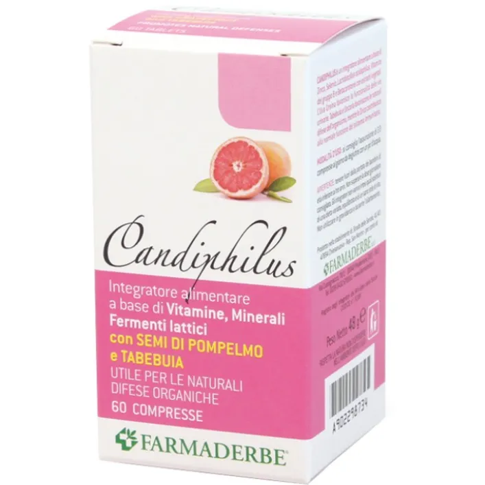 Farmaderbe Candiphilus 60 Compresse - Integratore Alimentare