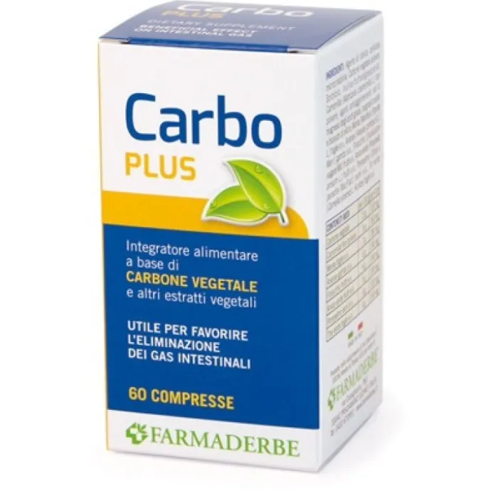 Farmaderbe Carbo Plus 60 Compresse - Integratore Digestivo