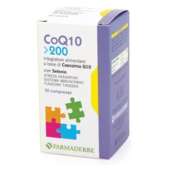 Farmaderbe Co Q10 200 30 Compresse - Integratore Difese Immunitarie e Antiossidante