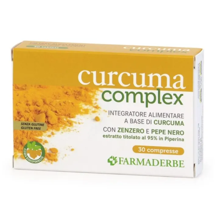 Farmaderbe Curcuma Complex 30 Compresse - Integratore Alimentare