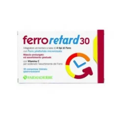 Farmaderbe Ferro Retard 30 Compresse - Integratore Ferro e Vitamina C