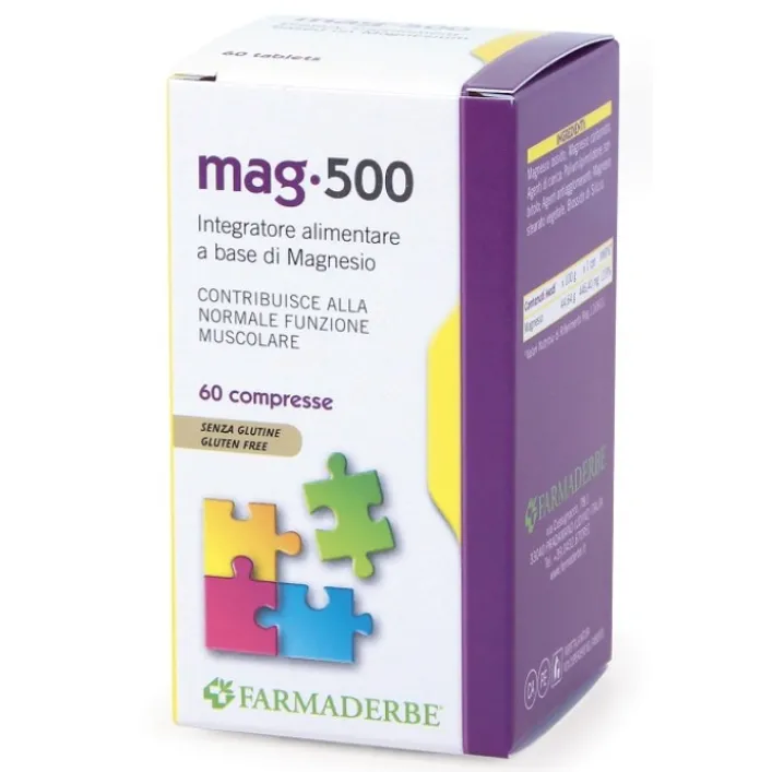 Farmaderbe Mag 500 60 Compresse - Integratore di Magnesio