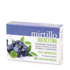 Farmaderbe Mirtillo Quercetina 30 Capsule - Integratore Alimentare