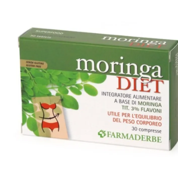 Farmaderbe Moringa Diet 30 Compresse - Integratore Peso Corporeo