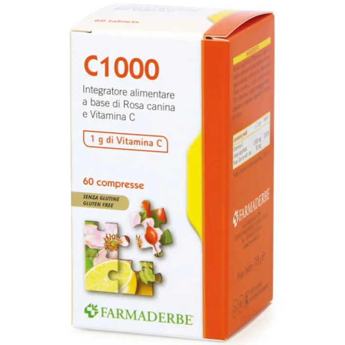 Farmaderbe Nutra Line C 1000 60 Compresse - Integratore Sistema Immunitario