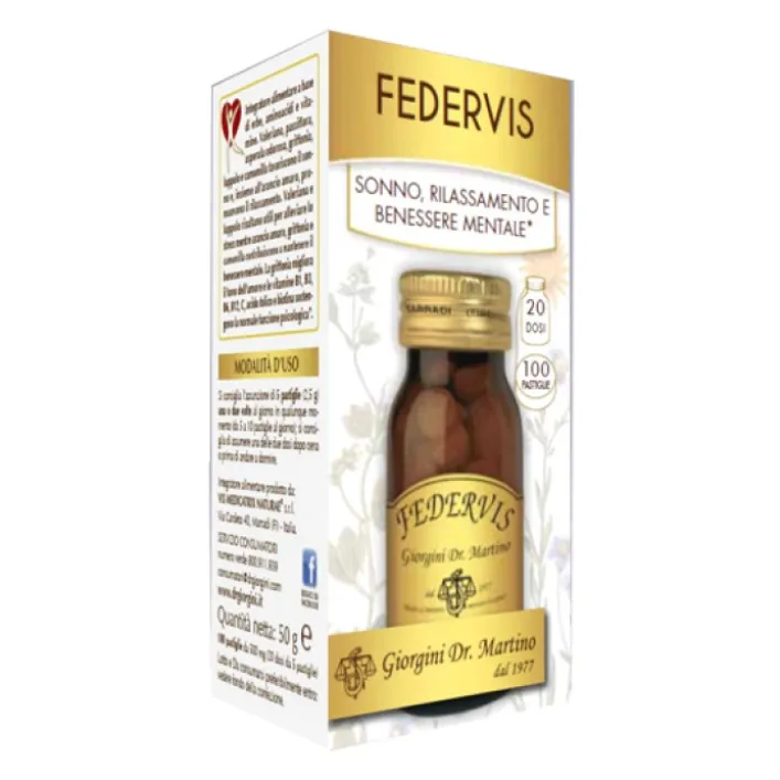 Federvis Dr. Giorgini 100 Pastiglie - Integratore Sonno