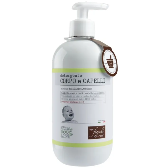 Fiocchi di Riso Detergente Corpo e Capelli Talco 400 ml