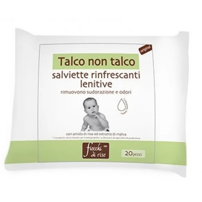 Fiocchi di Riso Salviette Talco Non Talco 20 Pezzi