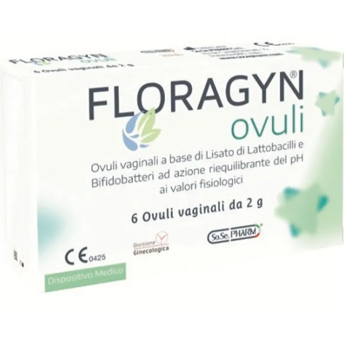 Floragyn Ovuli Vaginali 6 pezzi