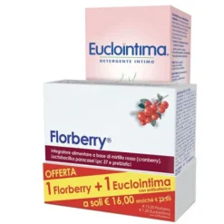 Florberry 10 Buste Integratore Alimentare + Euclointima Antibatterico 200 ml