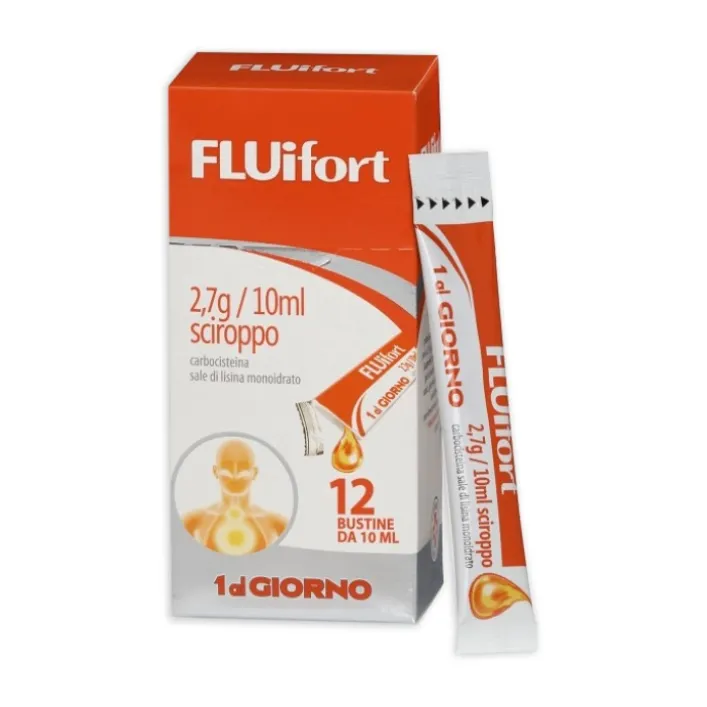 Fluifort Sciroppo Mucolitico 2,7 grammi / 10 ml 12 bustine monodose