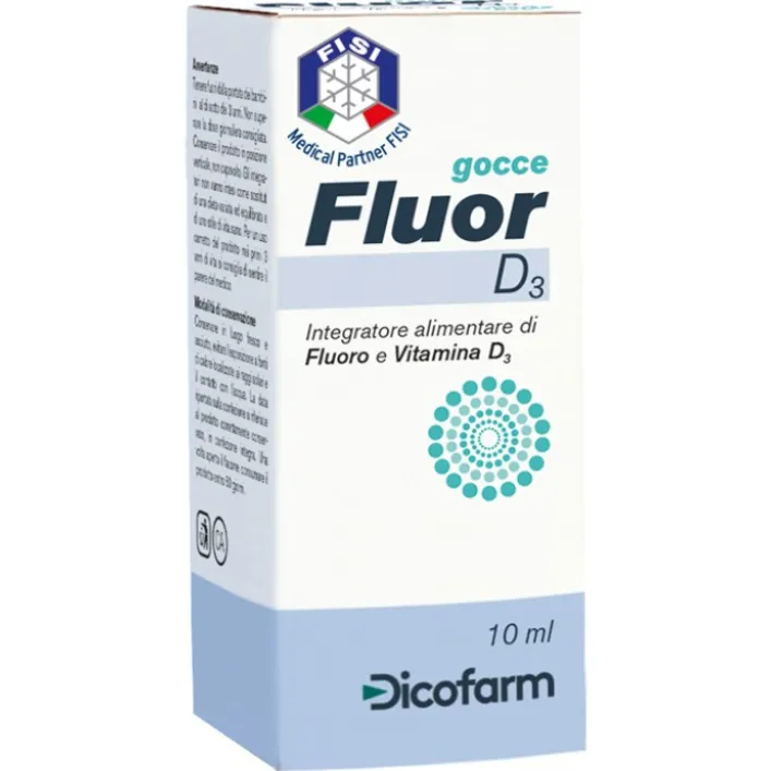 Fluor D3 Gocce 10 ml - Integratore Alimentare