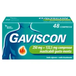 Gaviscon Aroma Menta 250 mg + 133,5 mg 48 Compresse Masticabili