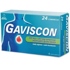 Gaviscon Aroma Menta 500 mg + 267 mg 24 Compresse Masticabili