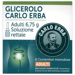 Glicerolo Carlo Erba Adulti 6 Microclismi 6,75 g - Lassativo