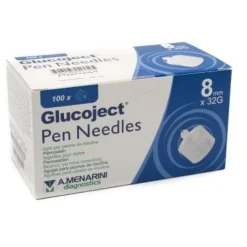 Glucoject Pen Needles G32 8 mm Aghi per Penne da Insulina 100 pezzi