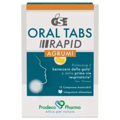 GSE Oral Tabs Rapid Agrumi 12 compresse - Integratore Benessere Gola