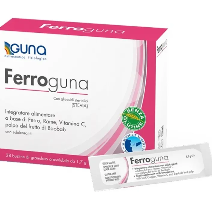 Guna Ferroguna 28 Bustine Orosolubili - Integratore di Ferro