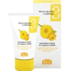 Helan Linea 3 Maschera Scrub Argilla Verde Pelle Grassa 50ml