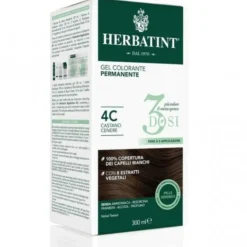 Herbatint Tintura per Capelli Gel Permanente 3 Dosi 4C Castano Cenere 300 ml