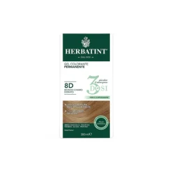 Herbatint Tintura per Capelli Gel Permanente 3 Dosi 8D Biondo Chiaro Dorato 300 ml