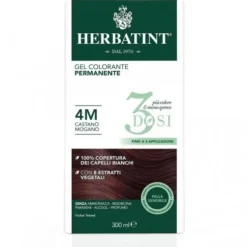 Herbatint Tintura per Capelli Gel Permanente 3 Dosi 4M Castano Mogano 300 ml