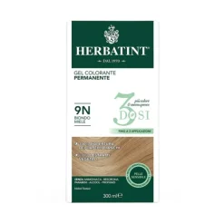Herbatint Tintura per Capelli Gel Permanente 3 Dosi 9N Biondo Miele 300 ml